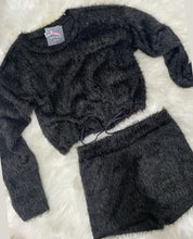 Load image into Gallery viewer, Black Teddy Shorts Set
