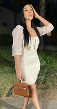 Load image into Gallery viewer, Greece Rushed Dress (Off White)
