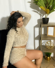 Load image into Gallery viewer, Teddy Crop Top &amp; Shorts Lounge Set
