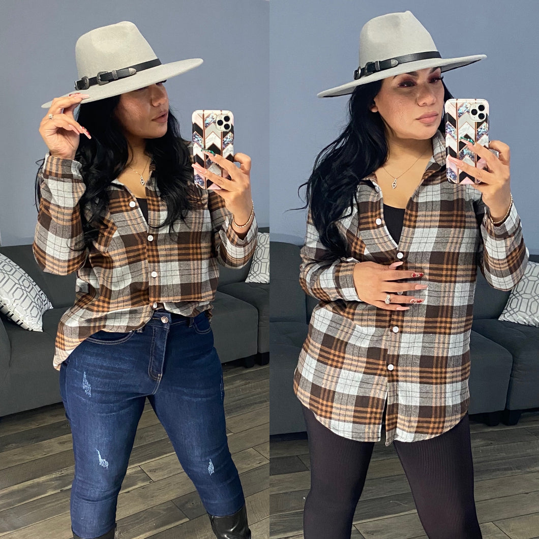 Valentina -Brown Flannel