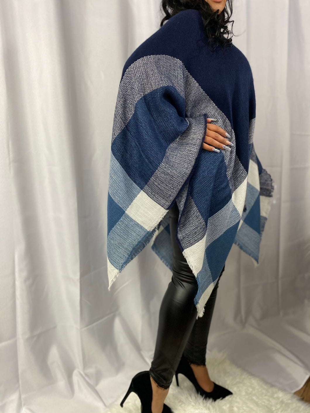 Inspired Poncho -Navy