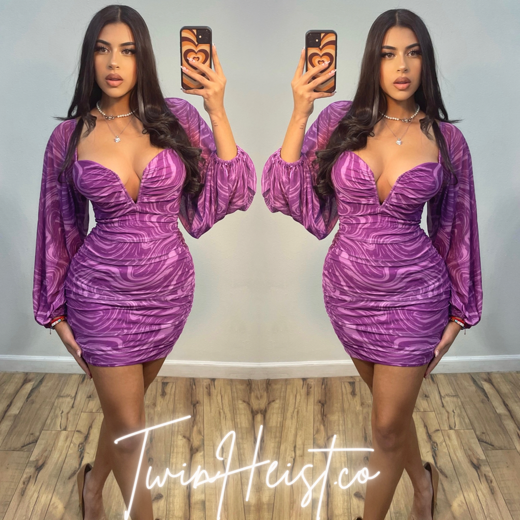 Violet Marble Dress