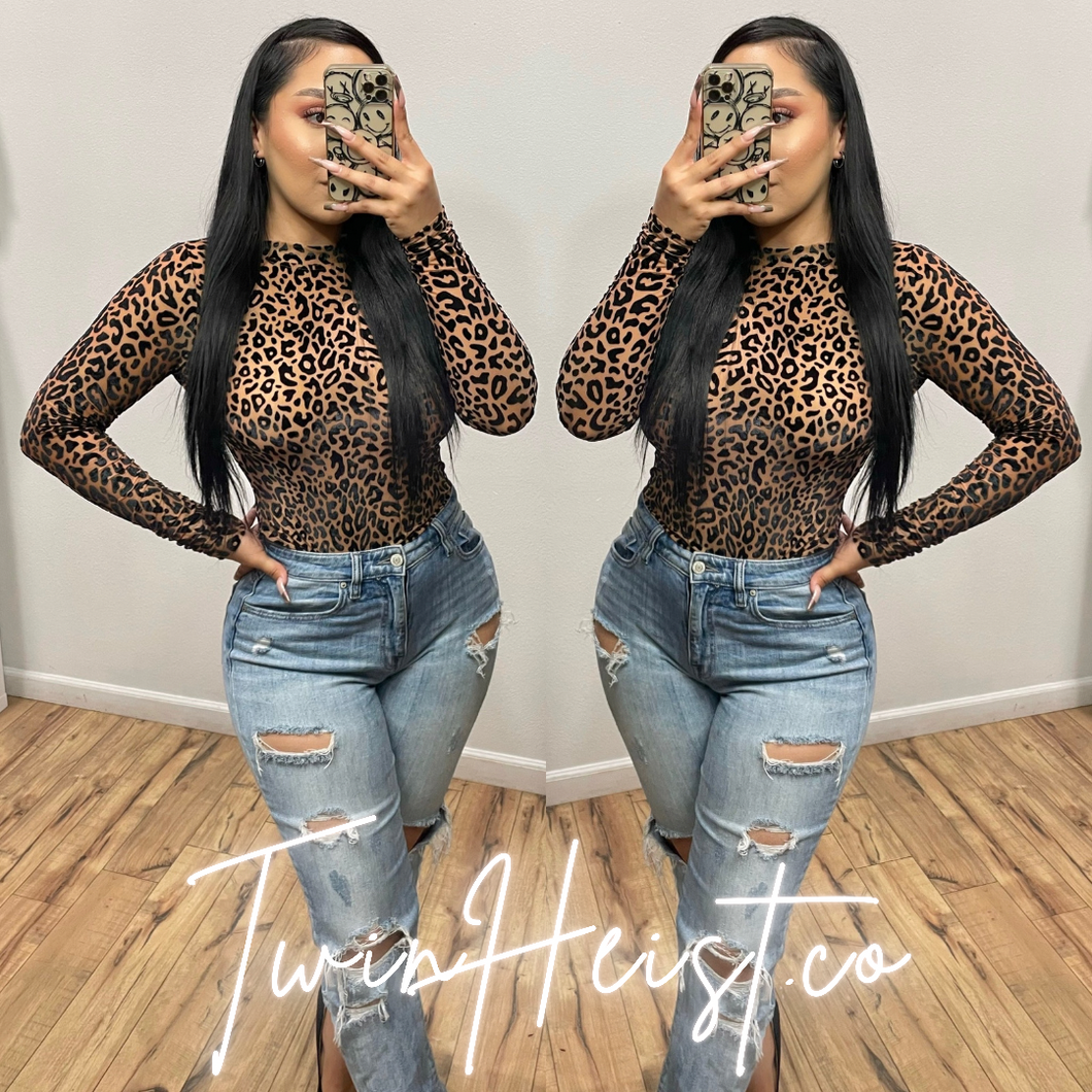 Leopard Kind Bodysuit Top